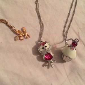 3 necklaces.